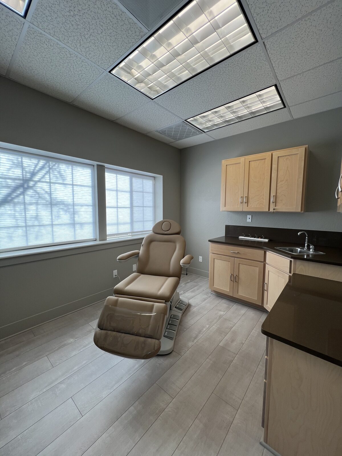 Dermatology exam room at Summit